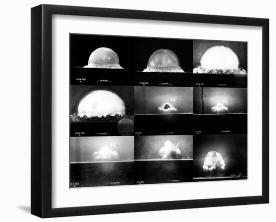 Photographic Sequence of the Trinity Test, the First Manmade Nuclear Explosion-null-Framed Photo