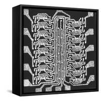 Photographically Produced Computer Circuit Magnified 40 Times-Henry Groskinsky-Framed Stretched Canvas