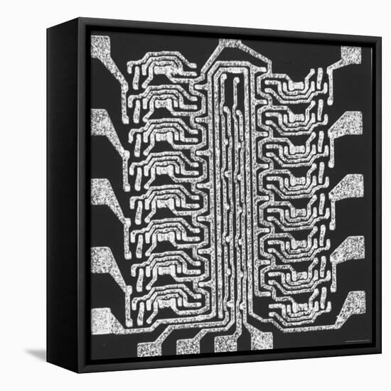 Photographically Produced Computer Circuit Magnified 40 Times-Henry Groskinsky-Framed Stretched Canvas