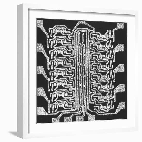 Photographically Produced Computer Circuit Magnified 40 Times-Henry Groskinsky-Framed Photographic Print