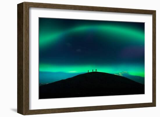 Photographing Auroras and Icebergs at Glacial Lagoon, Vatnajokull Ice Cap, Iceland-Ragnar Th Sigurdsson-Framed Photographic Print