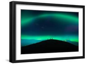 Photographing Auroras and Icebergs at Glacial Lagoon, Vatnajokull Ice Cap, Iceland-Ragnar Th Sigurdsson-Framed Photographic Print