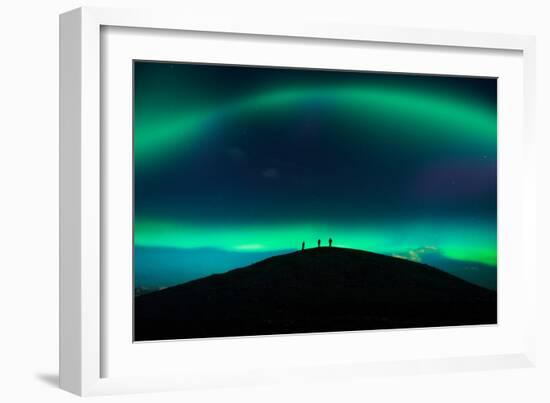 Photographing Auroras and Icebergs at Glacial Lagoon, Vatnajokull Ice Cap, Iceland-Ragnar Th Sigurdsson-Framed Photographic Print