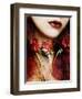 Photomontage of a Portrait with Roses and Floral Textures-Alaya Gadeh-Framed Photographic Print