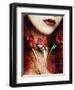 Photomontage of a Portrait with Roses and Floral Textures-Alaya Gadeh-Framed Premium Photographic Print