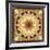 Photomontage of Flowers and Textures in a Symmetrical Ornament, Mandala-Alaya Gadeh-Framed Photographic Print