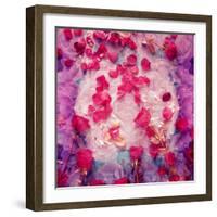 Photomontage of Red Roses and Floralen Ornaments-Alaya Gadeh-Framed Photographic Print