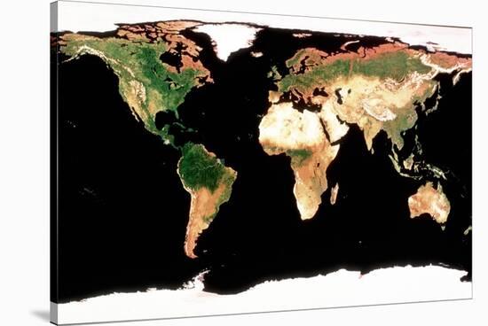 Photomosaic of Earth Without Cloud Cover-null-Stretched Canvas