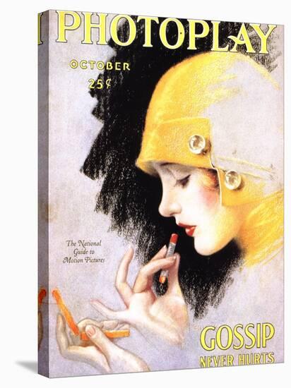 Photoplay Lipsticks Putting On Magazine, USA, 1920-null-Stretched Canvas