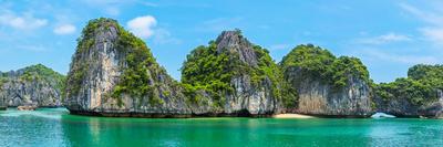 View of Floating Village and Rock Islands-photoroman-Photographic Print