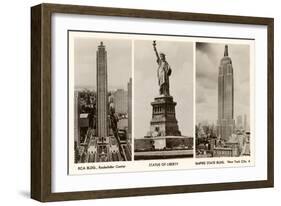 Photos of New York City Sights-null-Framed Art Print