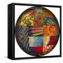 Photoshop designed globe with feather pattern design-Darrell Gulin-Framed Stretched Canvas