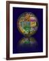 Photoshop designed globe with group of Rock designs-Darrell Gulin-Framed Photographic Print