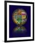 Photoshop designed globe with group of Rock designs-Darrell Gulin-Framed Photographic Print