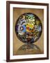 Photoshop designed globe with grouping of butterfly wing close-up-Darrell Gulin-Framed Photographic Print