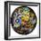 Photoshop designed globe with grouping of butterfly wing close-up-Darrell Gulin-Framed Premium Photographic Print