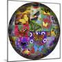 Photoshop designed globe with numerous butterfly photographs-Darrell Gulin-Mounted Photographic Print