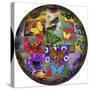 Photoshop designed globe with numerous butterfly photographs-Darrell Gulin-Stretched Canvas