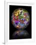 Photoshop designed globe with numerous butterfly photographs-Darrell Gulin-Framed Photographic Print