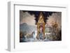 Phra Mae Thorani twists her long hair and torrents of water create a flood, Wat Phra Doi Suthep-Godong-Framed Photographic Print