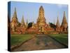 Phra Nakhon Si Ayutthaya, Wat Chai Wattanaram, Thailand-Bruno Morandi-Stretched Canvas
