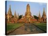 Phra Nakhon Si Ayutthaya, Wat Chai Wattanaram, Thailand-Bruno Morandi-Stretched Canvas