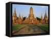 Phra Nakhon Si Ayutthaya, Wat Chai Wattanaram, Thailand-Bruno Morandi-Framed Stretched Canvas