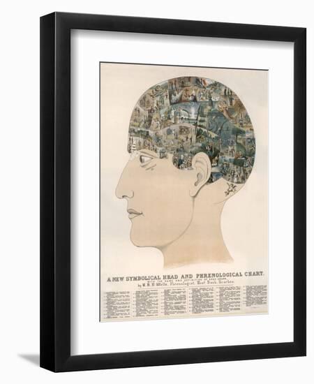 Phrenological Head-R.b.d. Wells-Framed Photographic Print