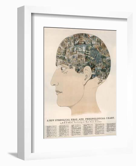 Phrenological Head-R.b.d. Wells-Framed Photographic Print