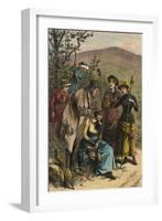 Phrenologist and Women on Mountain Trail-null-Framed Giclee Print