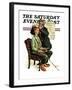 "Phrenologist" Saturday Evening Post Cover, March 27,1926-Norman Rockwell-Framed Giclee Print