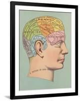 Phrenology Chart of Head-null-Framed Art Print