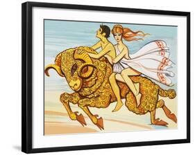 Phrixus and Helle Are Rescued by a Flying Ram with a Golden Fleece-null-Framed Giclee Print