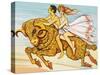 Phrixus and Helle Are Rescued by a Flying Ram with a Golden Fleece-null-Stretched Canvas