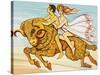 Phrixus and Helle Are Rescued by a Flying Ram with a Golden Fleece-null-Stretched Canvas