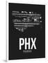 PHX Phoenix Airport Black-NaxArt-Framed Art Print