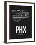 PHX Phoenix Airport Black-NaxArt-Framed Art Print