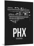 PHX Phoenix Airport Black-NaxArt-Mounted Art Print