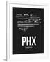 PHX Phoenix Airport Black-NaxArt-Framed Art Print