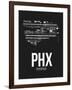 PHX Phoenix Airport Black-NaxArt-Framed Art Print