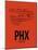 PHX Phoenix Airport Orange-NaxArt-Mounted Art Print