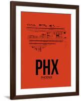 PHX Phoenix Airport Orange-NaxArt-Framed Art Print