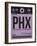 PHX Phoenix Luggage Tag 1-NaxArt-Framed Art Print