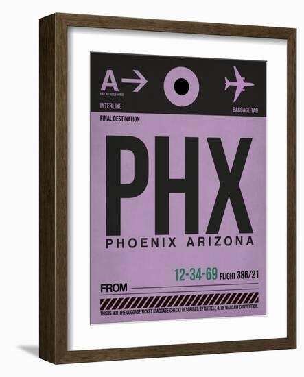 PHX Phoenix Luggage Tag 1-NaxArt-Framed Art Print