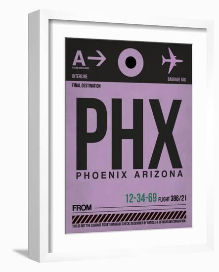 PHX Phoenix Luggage Tag 1-NaxArt-Framed Art Print