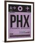 PHX Phoenix Luggage Tag 1-NaxArt-Framed Art Print