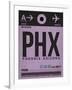 PHX Phoenix Luggage Tag 1-NaxArt-Framed Art Print