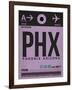 PHX Phoenix Luggage Tag 1-NaxArt-Framed Art Print