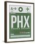 PHX Phoenix Luggage Tag 1-NaxArt-Framed Art Print