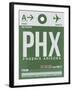 PHX Phoenix Luggage Tag 1-NaxArt-Framed Art Print